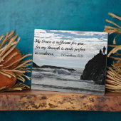 コリントの信徒への手紙Ⅱ 12:9「私の恵みはあなたに十分である。」 フォトプラーク (側面)