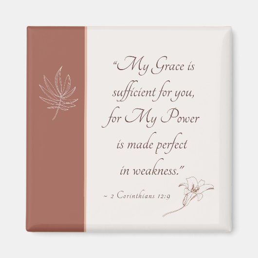 コリントの信徒への手紙Ⅱ 12:9 私の恵みは十分である マグネット (正面)