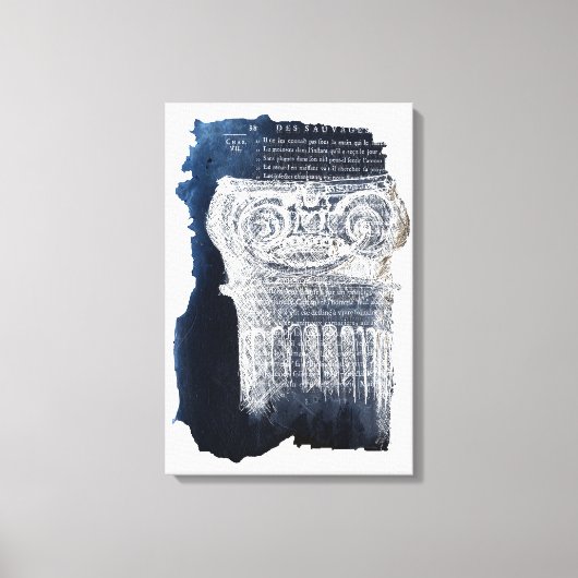 コリントの柱のスケッチ、博物館カルナバレ、パリ キャンバスプリント (正面)