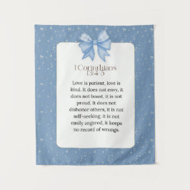 コリントの第一 13:4-5, 愛は忍耐強く、愛は親切です タペストリー