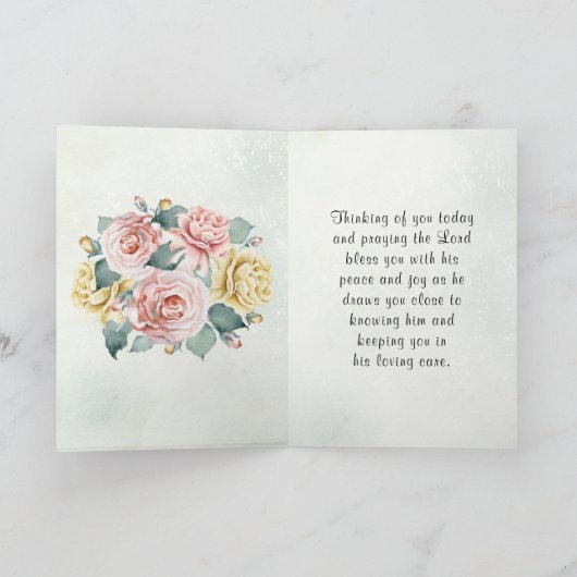 コリントの第一 13:4-8 愛は忍耐強い、愛は親切 カード (内部)