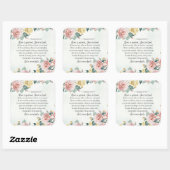 コリントの第一 13:4-8 愛は忍耐強い、愛は親切 スクエアシール (シート)