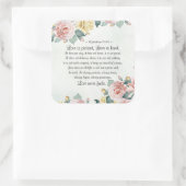 コリントの第一 13:4-8 愛は忍耐強い、愛は親切 スクエアシール (バッグ)