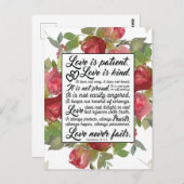 コリントの第一 13:4-8 愛は忍耐強い 愛は親切 ポストカード (正面/裏面)