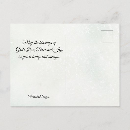 コリントの第一 13:4-8 愛は忍耐強い、愛は親切 ポストカード (裏面)