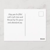 コリントの第一 13:4-8 愛は忍耐強い 白いデイジー ポストカード (裏面)