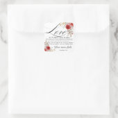 コリントの第一 13:4-8 愛は忍耐強い 聖書 フローラル スクエアシール (バッグ)