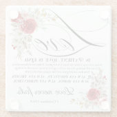 コリントの第一 13:4-8 愛は忍耐強い 聖書 花 ガラスコースター (裏面)