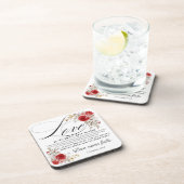 コリントの第一 13:4-8 愛は忍耐強い 聖書 花 コースター (右側)