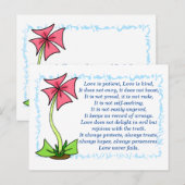 コリントの第一 13:4-8a 愛とは ポストカード (正面/裏面)