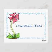 コリントの第一 13:4-8a 愛とは ポストカード (裏面)