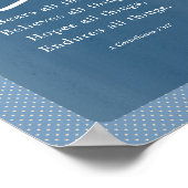 コリントの第一 13:7 愛はすべてのものを耐える ポスター (角)