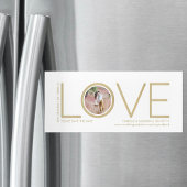 コリントの詩の愛の写真結婚式の日付を保存 マグネット招待状