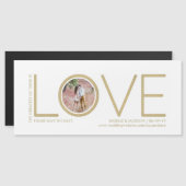 コリントの詩の愛の写真結婚式の日付を保存 マグネット招待状 (正面/裏面)