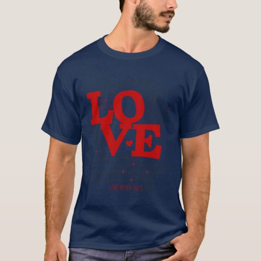 コリント人への手紙第一による愛 Tシャツ (正面)