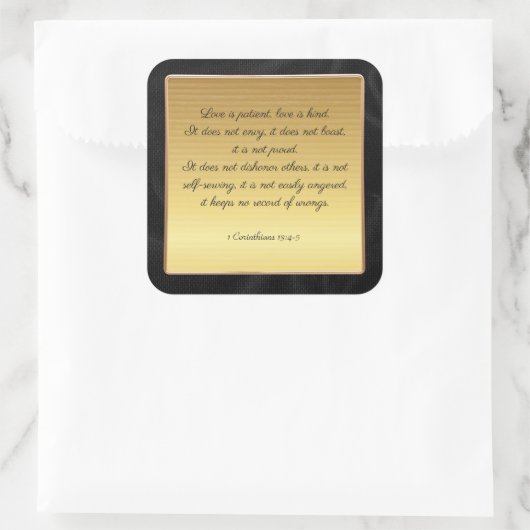 コリント人への手紙第13章4-5節 スクエアシール (バッグ)