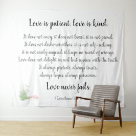 コリント人への手紙　愛は忍耐強い（ケシの花とともに） タペストリー