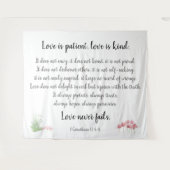 コリント人への手紙　愛は忍耐強い（ケシの花とともに） タペストリー (正面(横))