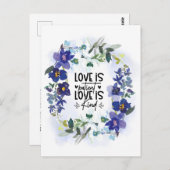 コリント人への第一の手紙 13:4 愛は忍耐強い 聖書の名言 ポストカード (正面/裏面)