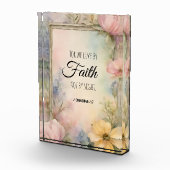 コリント人への第二の手紙 5:7 キリスト教聖書の詩 美術 フォトブロック (右)