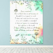 コリント人13: 4-7 キャンバスプリント (インサイチュ (ウッドフロア))