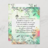 コリント人13: 4-7 ポストカード (正面/裏面)