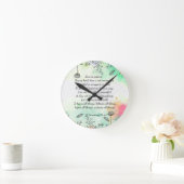 コリント人13: 4-7 ラウンド壁時計 (ホーム)