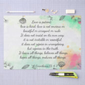 コリント人13: 4-7 薄葉紙 (クラフト)