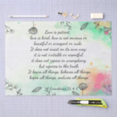 コリント人13: 4-7 薄葉紙 (クラフト)