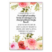 コリント語の聖句カード テーブルナンバー (裏面)