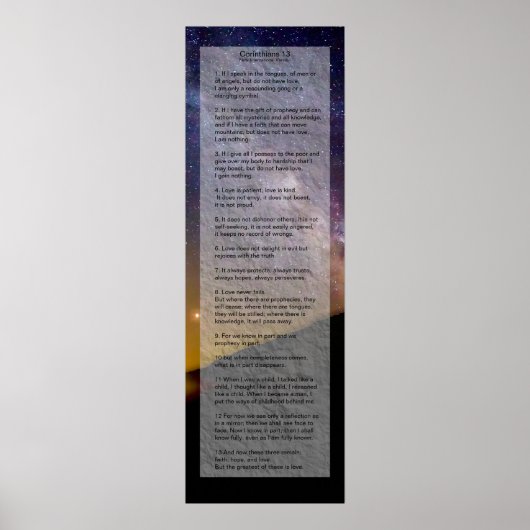 コリント13プリント ポスター (正面)