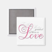 コリント13、ピンク マグネット (正面/裏面)