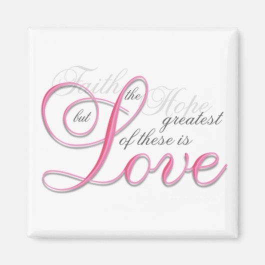 コリント13、ピンク マグネット (正面)