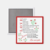 コリント13 4-8 |愛は決して失敗しない マグネット (正面/裏面)