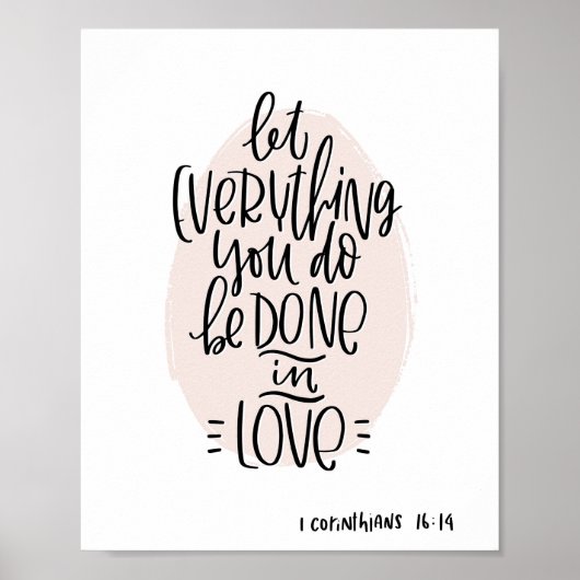コリント16:14聖書の聖句 ポスター (正面)