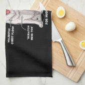 コリーおもしろい縁ど キッチンタオル (四つ折り)