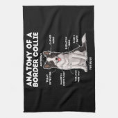 コリーおもしろい縁ど キッチンタオル (縦)