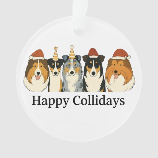 コリーのクリスマスオーナメント オーナメント (正面)