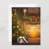 コリーのクリスマス シーズンポストカード (正面/裏面)