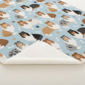 コリーの粗い手と骨 シェルパブランケット (3/4)