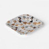 コリーの粗い手と骨 ペーパープレート (傾斜あり)