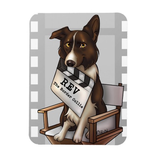 コリーを縁ど改訂する マグネット (縦)