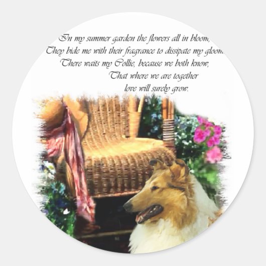 コリーアートギフトザラフ・セーブル ラウンドシール (正面)