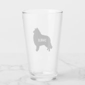 コリーシルエカスタムット犬の飼育飲みガラス タンブラーグラス (裏面)