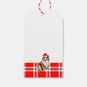 コリードッグクリスマスとホリデープレイド ギフトタグ (裏面)