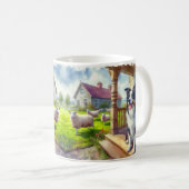 コリードッグ縁どマグ付きシープファーム コーヒーマグカップ (正面右)