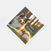 コリードッグ誕生日 スタンダードランチョンナプキン (角)