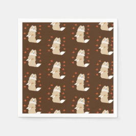 コリードッグ、紅葉 スタンダードカクテルナプキン