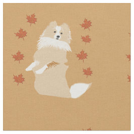 コリードッグ、紅葉 ファブリック