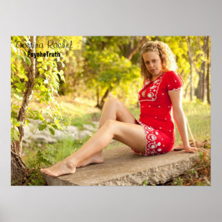 コリーナレイチェルレッドドレスポスター ポスター